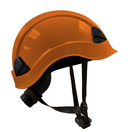 CASCO CON BARBOQUEJO AEL (NARANJA)