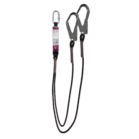 0.9m Double Lanyard with Energy Absorber and Connectors