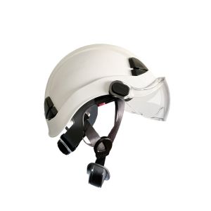 AEL CVISOR-1 casco blanco con barbuquejo y visor incorporado