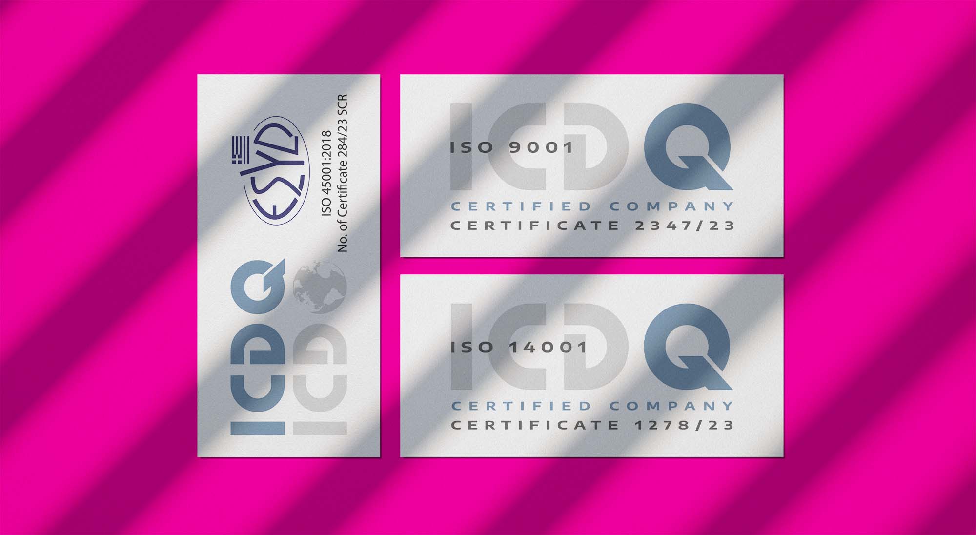 3 Certificaciones ISO de Accesus: ISO 9001:2015, ISO 14001:2015 y ISO 45001:2018